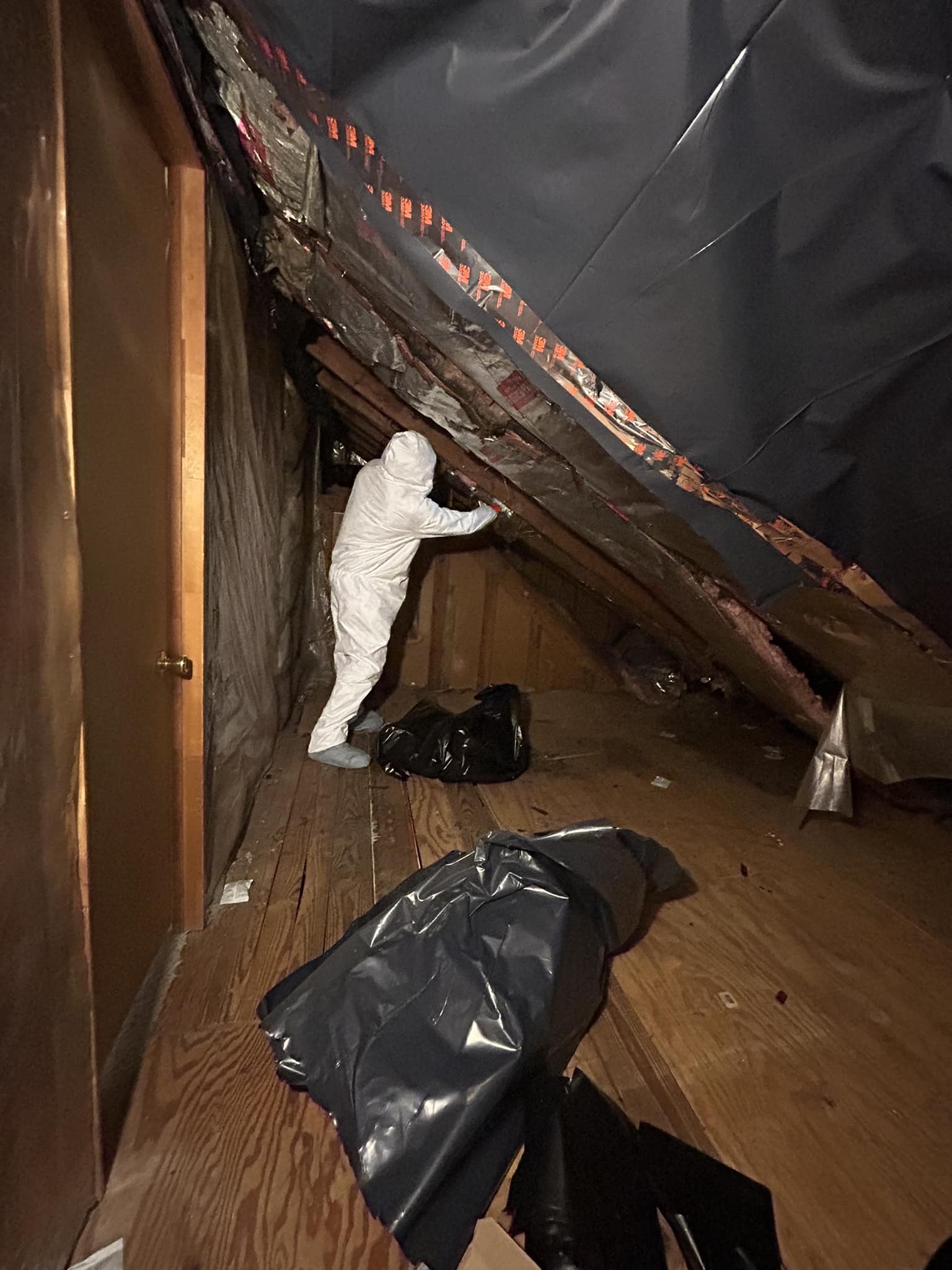 Attic restoration and cleanup work